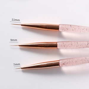 Juego <span class=keywords><strong>de</strong></span> Pinceles para Uñas con Mango Rosa Brillante para Pintura <span class=keywords><strong>de</strong></span> Uñas Precisa, para Dibujo <span class=keywords><strong>de</strong></span> Líneas Francesas, Salón <span class=keywords><strong>de</strong></span> Belleza, DIY - Product Image 4