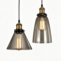 Suspension nordique vintage en verre simple, lampe décorative de style industriel pour salle à manger, magasin de vêtements, centre commercial, comptoir de bar et café