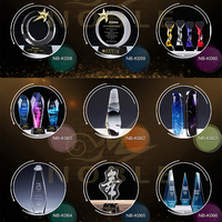 Nuevo diseño personalizado Medalla Premio de cristal trofeo con su logotipo grabado