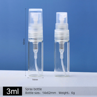 SUMEEAR Mini flacons de parfum en verre transparent portable de 3ml, forme plate, flacons d'échantillon rechargeables avec pompe à atomiseur