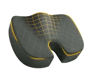 Luxury Memory Foam Gel Seat <b>Cushion</b>-CoolVent Lumbar Support Smart Temperature Control Ventilation for Back Pain Relief - Product Image 1