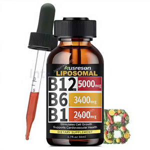 Ausreson قطرات فيتامينات B المركبة (B1، B2، B6) السائلة، مكملات حلال، قطرات فيتامين B المركبة الليبوزومية - Product Image 1