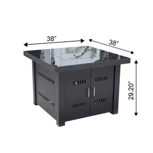 Easy Assemble Better Fire And Less Smoke Burning Furnace Flat Pack Propane Portable Table Gas Corten Steel Fire Pit