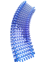 Chaînes en plastique modulaires à mailles AS-FLEX AF2400 Series Nub Top, antibactériennes, durables, respirantes, résistantes au feu, faciles à utiliser pour les convoyeurs