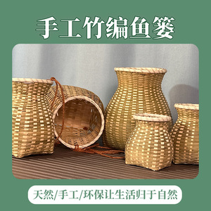 Bamboo Woven Baskets Natural Handmade Craft Home Decoration Small Decorative Storage Bamboo Green Manual Weaving - Product Image 3