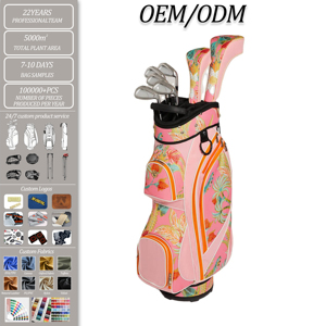 Logotipo personalizado Macaron ligero PU cuero Golf Stand Bag Sunday Carry Travel Set de 3 piezas - Product Image 1