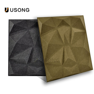Panneau acoustique en fibre de polyester pressé à haute température 3D stéréoscopique, tapis en fourrure pour animaux de compagnie, autocollant mural - Product Image 4
