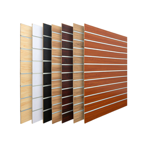 Fibreboard tường bán lẻ hiển thị <span class=keywords><strong>MDF</strong></span> <span class=keywords><strong>Board</strong></span> slatwall Panel cho siêu thị - Product Image 1