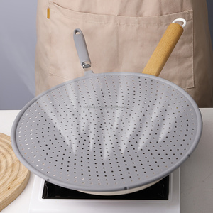 Alas pendingin pelindung cipratan minyak layar percikan silikon tahan panas aman untuk makanan dengan papan saringan masak - Product Image 2