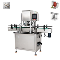 Machine de sertissage automatique FKJX pour boîtes de café, scelleuse de précision pour boîtes de produits secs et de lait en poudre avec alimentateur de couvercles intégré