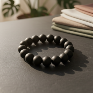 Pulsera de cuentas de madera de agar negro estilo budista vintage Dai Binh, unisex, Vietnam, 18 mm - Product Image 1