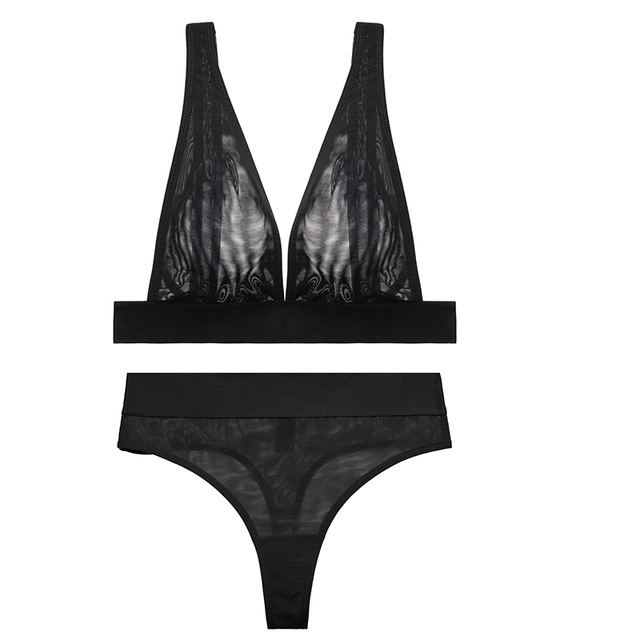 Luxury Cotton Bralette & Panty Set OEM Bulk Supplier Wireless Lace Bra for Women Big Size Intimates Pure Comfort