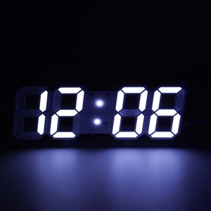 Reloj Despertador Digital 3D con Sensor de Luz, para Montar en la Pared, con Luz Blanca, Azul y Verde, Ideal para Decoración de Habitaciones Estudiantiles - Product Image 4