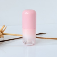 Nouvel Arrivage Tubes à Gloss Ronds Personnalisés en Plastique, avec Impression sur Soie, Design Dégradé Attrayant et Grand Pinceau, pour Rouge à Lèvres et Gloss