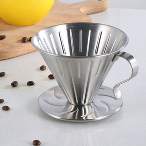 ที่กรองกาแฟแบบ Pour Over ทำจากสแตนเลส 304 พร้อมตัวกรองแบบถาวร ใช้ซ้ำได้ รูปทรงกรวย สำหรับครัว แคมป์ปิ้ง อุปกรณ์พกพา - Product Image 4