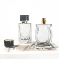 Bouteilles de parfum vides de luxe transparentes à vendre, emballage pour soins de la peau, flacons pulvérisateurs atomiseurs, bouteilles de parfum rectangulaires 100 ml