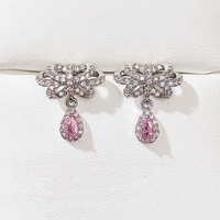 Huitan – boucles d'oreilles de styliste pour femmes, plein diamant, Micro insertion, zircone goutte d'eau, croûte, fée, nœud, goutte d'eau, pour femmes