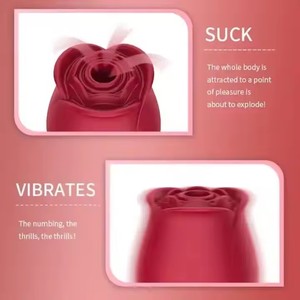 Bagliore nel 2025 scuro Mini vibratore di aspirazione rosa fiore di succhiare <span class=keywords><strong>il</strong></span> clitoride vibratore giocattolo del sesso delle donne capezzolo che vibra Clit seno succhiatore - Product Image 3