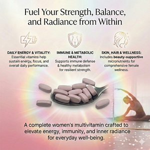 Complément alimentaire <span class=keywords><strong>multivitamin</strong></span>é pour femmes avec vitamines A, C, D, E, complexe <span class=keywords><strong>B</strong></span> et minéraux essentiels pour l'énergie et le soutien immunitaire - Product Image 2
