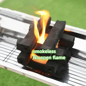FireMax respetuoso con el medio ambiente 100% carbón Natural sólido al aire libre PARRILLA de barbacoa sin humo barbacoa carbón
