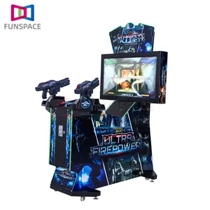 High Quality Funspace Coin Operated 2 Players 42 Inch Lcd Video Gun Game To Destroy The Alien Shooting Simulation