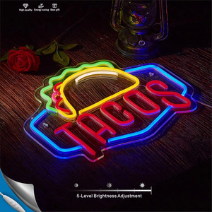 Taco neon <b>sign</b> LED colorful indoor hanging ambient light USB powered ambient light indicator light decorative light 5V 12V - Product Image 3