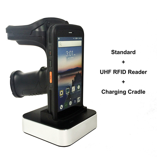 Pdas Rugged Portable Wireless Qr 1 Meter Range Handheld Barcode Scanner Writer Mobile Wireless Uhf Rfid Reader Android Computer