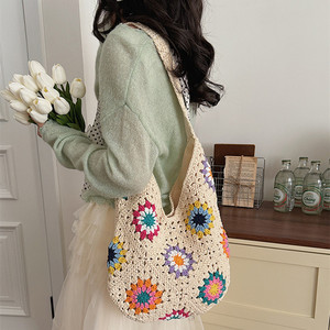Design de luxe européen et américain, tricoté et brodé à la main au crochet, Printemps-Été, OME, Mode urbaine de <span class=keywords><strong>grand</strong></span>-mère, Portable - Product Image 1