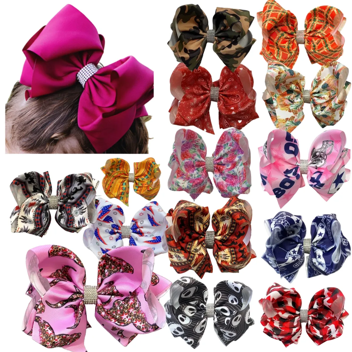 Nuevo estilo de accesorios para el cabello para niños Clips Hair Bow Clip Kids Accesorios para el cabello Fancy Cute