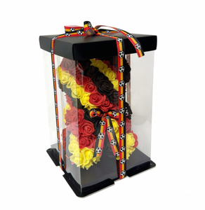 Oso de Peluche Premium con Rosas Artificiales de la Selección Nacional de Alemania para la Copa Mundial, con Cinta de Fútbol, Souvenir - Product Image 3