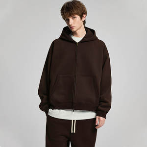 Ventes en gros de sweats à capuche courts de haute qualité, style vintage, fermeture éclair, sweats à capuche surdimensionnés, logo personnalisé, veste - Product Image 1