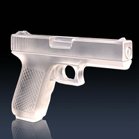Modèle de pistolet en cristal à haute simulation personnalisé, ornement d'arme de police armée pour vétéran militaire, autres métiers en cristal