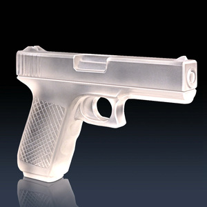 Modelo de pistola de cristal de alta simulación personalizado, adorno de <span class=keywords><strong>arma</strong></span> de Policía Armada para veteranos militares, otras artesanías de cristal - Product Image 2