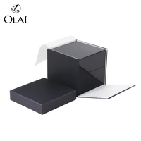 Noble et élégant noir haute brillance brillant boîte Piano laque emballage en bois parfum personnalisé boîte de parfum en bois