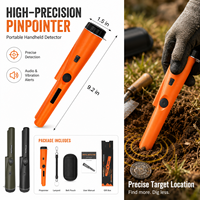 Détecteur de métaux portatif haute précision GP-Pinpointer, puissance 300mW, batterie 9V, noir, sécurité, archéologie, chasse au trésor