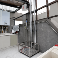 Monte-charge électrique vertical en acier inoxydable de 150 kg avec télécommande pour manutention de matériaux