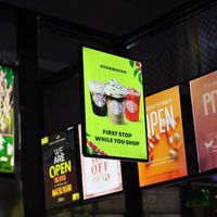 Boîte à lumière LED avec cadre en aluminium, cadre photo rectangulaire en acrylique à clipser pour la publicité en supermarché, enseignes numériques