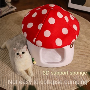 Nichoir pour chat écologique de haute qualité, chaud en hiver, maison pour chat avec nid pour animaux de compagnie, ornements universels pour toutes les saisons, en tissu - Product Image 4