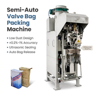 Machine de remplissage de sacs à valve externe 25 kg pneumatique pour poudre chimique avec système de pesage et fonctionnement à faible émission de poussière