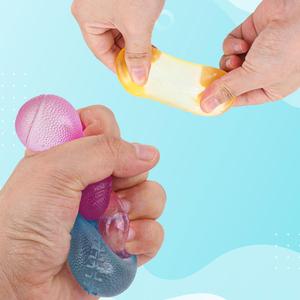 TPR Stress Relief Toys Rugby <b>Balls</b> Assorted Colors Maltose Filled Stress Toys Durable Slow Rising Sugar <b>Balls</b> for Anxiety - Product Image 6