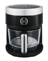 Friteuse à air multifonction 3,5 L, friteuse électrique à air chaud, contrôle tactile, cuiseur en verre, sans huile, saine, faible teneur en huile, gadget de cuisine