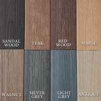 Planche de terrasse ignifuge extérieure moderne 18mm en plastique extrudé WPC terrasse en plastique composite terrasse en bois de teck étanche