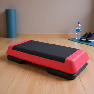 Plataforma de Step Aeróbico DB Roja y Negra de TPE para Ejercicio Físico con 2 Elevadores Modelo D0100H5G9CX - Product Image 2