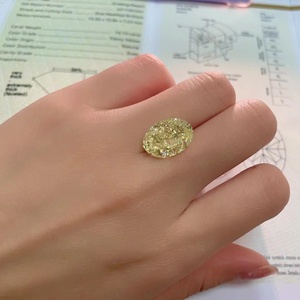 IGI鑑定書付きファンシービビッドイエローオーバルカットVVS VSラボダイヤモンド1ct 2ct 3ct 4ct 5ct HPHT&CVDルースラボグロウンダイヤモンド - Product Image 4