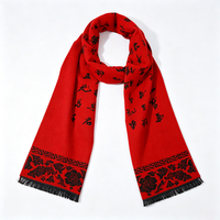 Écharpe en fausse laine jacquard chaude pour l'hiver, design personnalisé avec logo et motif