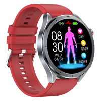 Reloj Inteligente OEM con ECG, Monitor de Frecuencia Cardíaca, Presión Arterial y Sueño, Pantalla TFT de 1.53 Pulgadas, Correa de Silicona, Asistente de Voz con IA, IP68