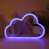 Enseigne néon personnalisée en forme de nuage, éclairage décoratif de nuit, alimentation USB ou par piles, pour hôtel, salon, chambre à coucher, accessoires de mariage