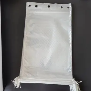 Sacos de empacotamento microperfurados plásticos personalizados do cordão do pão vegetal grande para empacotamento de alimentos