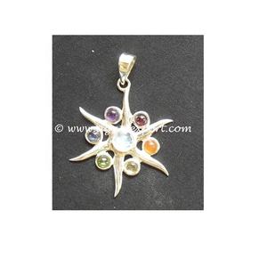 Colgante de Chakra en forma de sol, compra Colgante de Piedra de chakra curativa inspiradora - Product Image 1