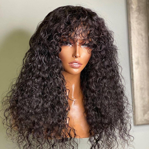 Nouvelle perruque en cheveux humains avec dentelle frontale HD transparente 13x4, style Kinky Straight avec cheveux de bébé <span class=keywords><strong>afro</strong></span> bouclés, ligne de cheveux naturelle, bords bouclés, cheveux crépus - Product Image 1